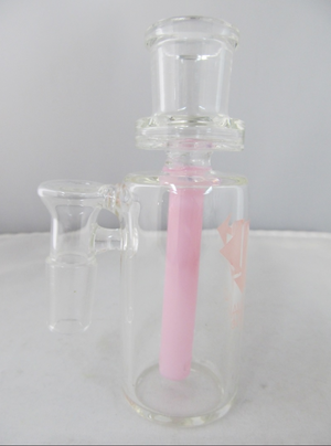 Diamond Glass 19mm 90 degree Pink Honey Comb Stem Ash Catcher - elevapers