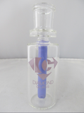 Diamond Glass 19mm 90 degree Aqua Honey Comb Stem Ash Catcher - elevapers