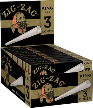 Zig Zag King Size Pre-Rolled Cones 3ct Pack 24ct Box