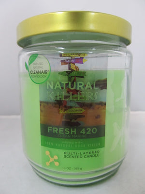 Natural Killers Deodorizer Candle 13oz (Fresh 420)