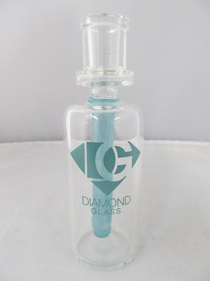 Diamond Glass 14mm 90 degree Sky Blue Honey Comb Stem Ash Catcher - elevapers