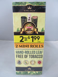 King Palm Mini Rolls 2pk for $1.99 20ct Display