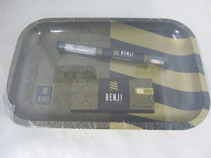 Benji Rolling Tray 7inch X 11inch w/ Paper & Cone (Stripes)