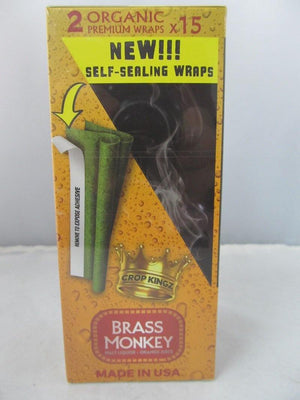 Crop Kingz Premium Organic Wraps 15ct Display (Brass Monkey) - elevapers