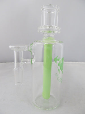 Diamond Glass 14mm 90 degree Slime Green Honey Comb Stem Ash Catcher - elevapers