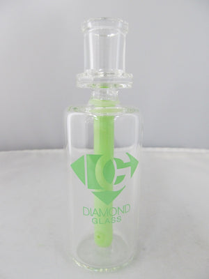 Diamond Glass 14mm 90 degree Slime Green Honey Comb Stem Ash Catcher - elevapers