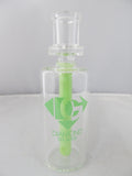 Diamond Glass 14mm 90 degree Slime Green Honey Comb Stem Ash Catcher - elevapers