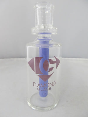 Diamond Glass 14mm 45 degree Aqua Honey Comb Stem Ash Catcher - elevapers