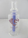 Diamond Glass 14mm 45 degree Aqua Honey Comb Stem Ash Catcher - elevapers