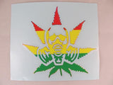 Sticker: Gas Mask Man Rasta Colors