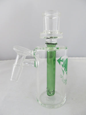 Diamond Glass 14mm 45 degree Green Honey Comb Stem Ash Catcher - elevapers