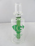 Diamond Glass 14mm 45 degree Green Honey Comb Stem Ash Catcher - elevapers