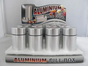 Aluminum Pill Box Container 2.7" Tall 12ct Display - elevapers