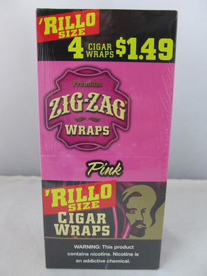 Zig Zag Rillo Size 4 For $1.49 15ct Display (Pink) - elevapers