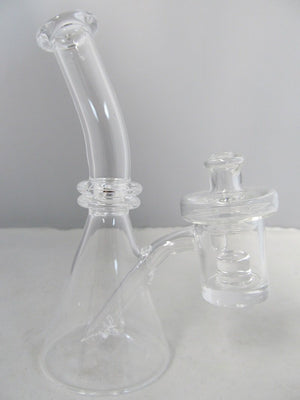 5" Core Banger Full Quartz Beaker Oil Rig Bubbler w/ Carb Cap - elevapers