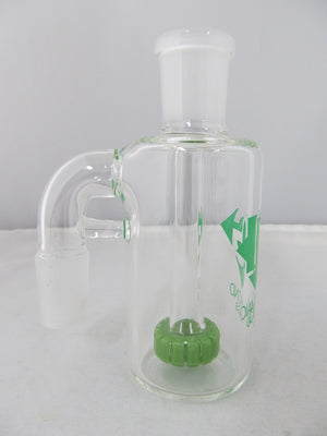 Diamond Glass 19mm 90 degree Slime Green Showerhead Stem Ash Catcher - elevapers