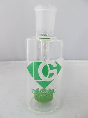 Diamond Glass 19mm 90 degree Slime Green Showerhead Stem Ash Catcher - elevapers