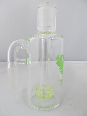 Diamond Glass 14mm 90 degree Lime Green Showerhead Stem Ash Catcher - elevapers