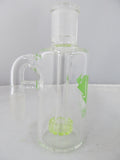 Diamond Glass 14mm 90 degree Lime Green Showerhead Stem Ash Catcher - elevapers