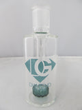 Diamond Glass 14mm 45 degree Teal Showerhead Stem Ash Catcher - elevapers