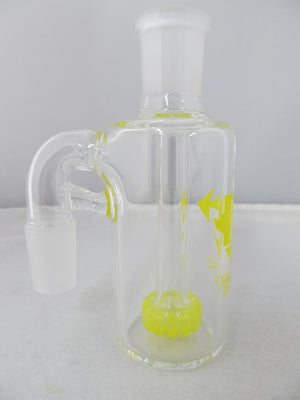 Diamond Glass 19mm 90 degree Yellow Showerhead Stem Ash Catcher - elevapers