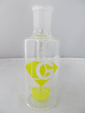 Diamond Glass 19mm 90 degree Yellow Showerhead Stem Ash Catcher - elevapers