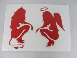 Sticker: Kneeling Devil & Angel Girls - elevapers