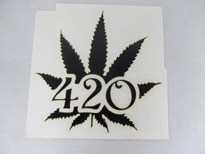 Sticker: 420 Large Leaf - elevapers