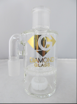 Diamond Glass 19mm 90 degree White Honey Comb Ash Catcher - elevapers