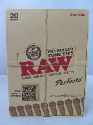 Raw Perfecto Pre-Rolled Cone Tips 20ct Box