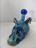 Artistic 7" Wicked Blue Skull Rig - elevapers