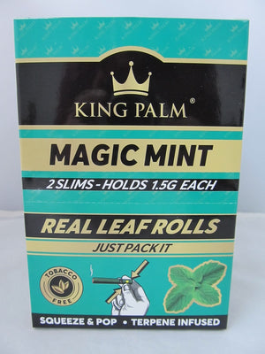 King Palm Magic Mint Slim Rolls 2pk, 20ct Display