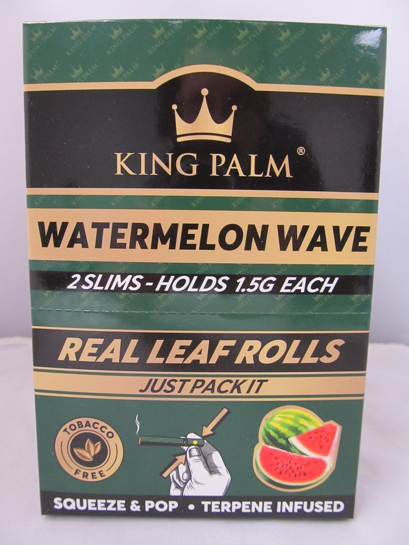 King Palm Watermelon Wave Slim Rolls 2pk, 20ct Display
