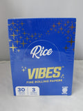 Vibes Fine Rolling Paper 1-1/4 Rice Cones 6 Cone 30 Pack Display