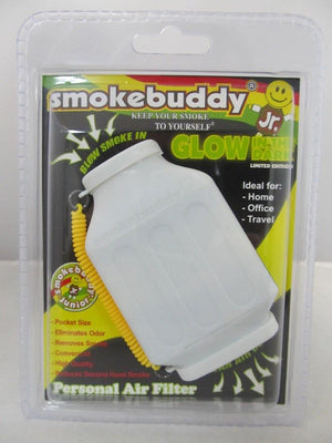 Smoke Buddy Junior Size Personal Air Filter "GLOW IN THE DARK" (White) - elevapers