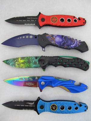 Spring Assisted Knife (Multi Design) 12ct Mix - elevapers