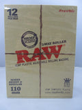 Raw Hemp 2-Way Adjustable Hemp Plastic Cigarette Rolling Machine 110mm 12ct