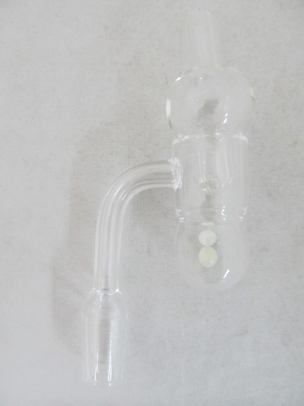 Spinning Glow Pearls Banger Quartz Nail 14mm Male w/ Carb Cap - elevapers