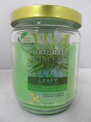 Natural Killers Deodorizer Candle 13oz (Leafy) - elevapers