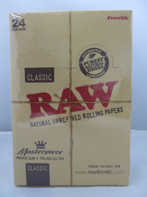 Raw Classic Masterpiece King Size Slim + Pre-Rolled Tips 24ct