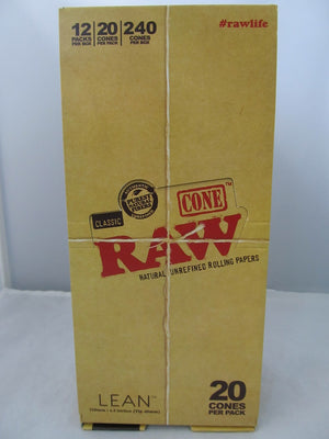 Raw Classic Lean 110mm Cones 20ct 12pack