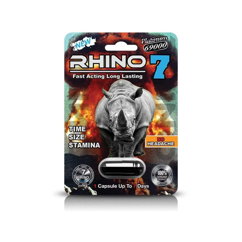 Rhino 7 Platinum 69K Male Enhancement 24ct Display - elevapers