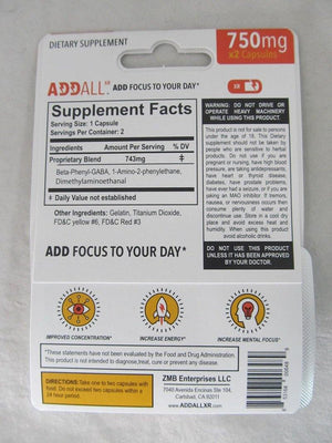 Addall XR - Brain Booster Supplement - Focus, Memory, Concentration 12ct Display - elevapers