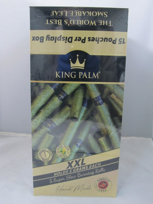 King Palm XXL Size Natural Organic Leaf Rolls Wrap 5pk 15ct Display